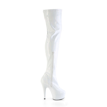 DELIGHT-3000HWR *6" Heel, 1 3/4" PF Stretch Thigh Boot,  12" Side Zip