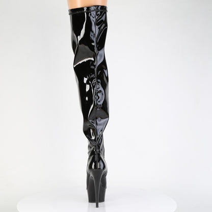 DELIGHT-3000WCF 6"  Heel, 1 3/4" PF Wide Calf Stretch Thigh Boot, Side Zip