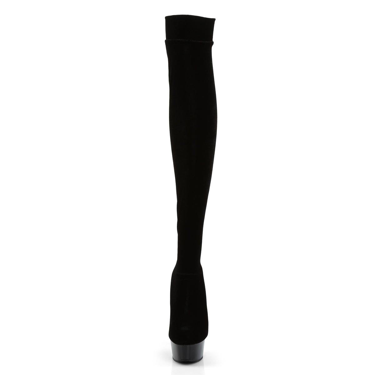 DELIGHT-3002 6" Heel, 1 3/4" PF Thigh High Velvet Boot