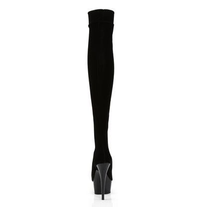 DELIGHT-3002 6" Heel, 1 3/4" PF Thigh High Velvet Boot