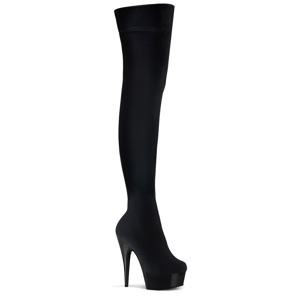 DELIGHT-3002 6" Heel, 1 3/4" PF Thigh High Velvet Boot