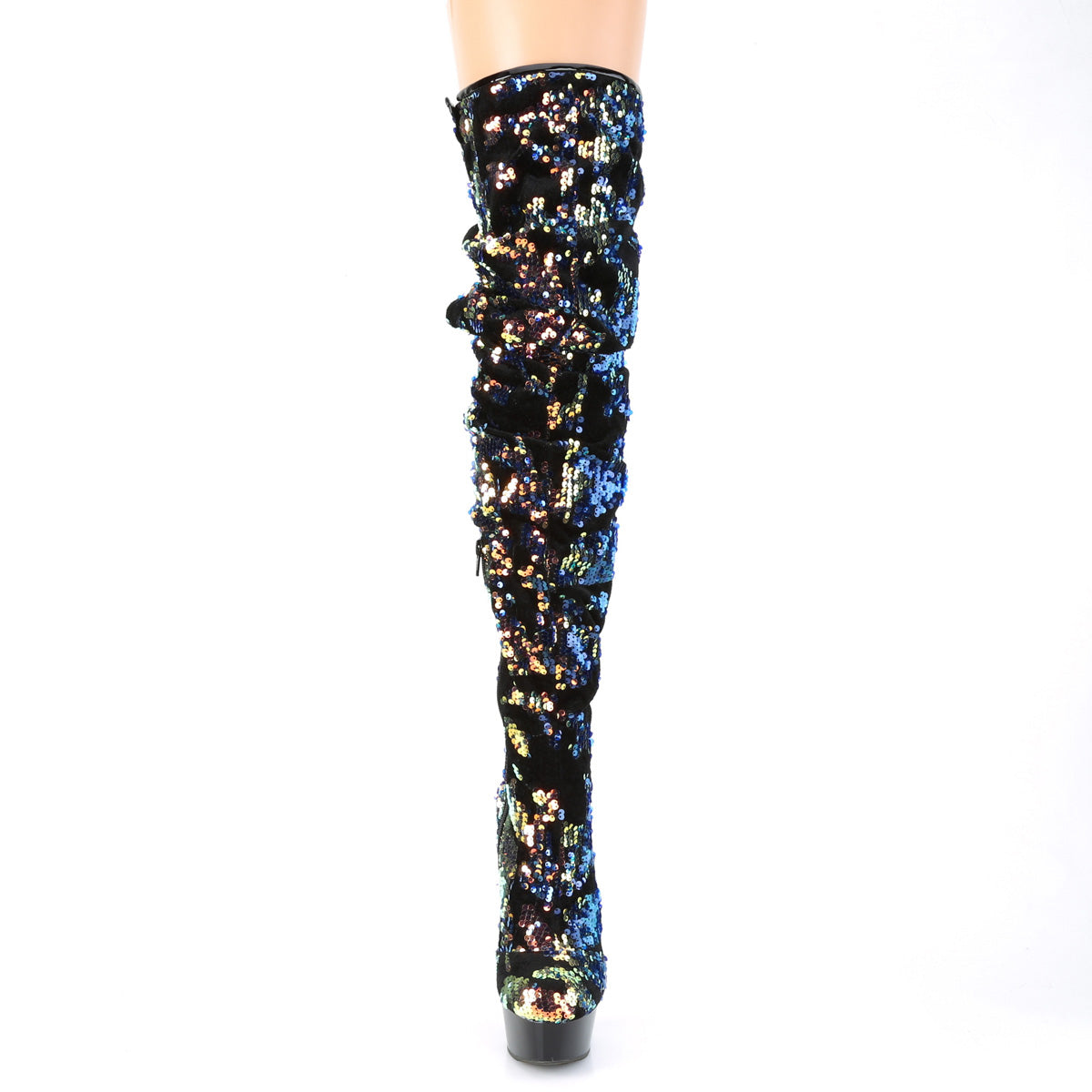 DELIGHT-3004 *6" Heel, 1 3/4" PF Slouch Thigh Boot, Side Zip