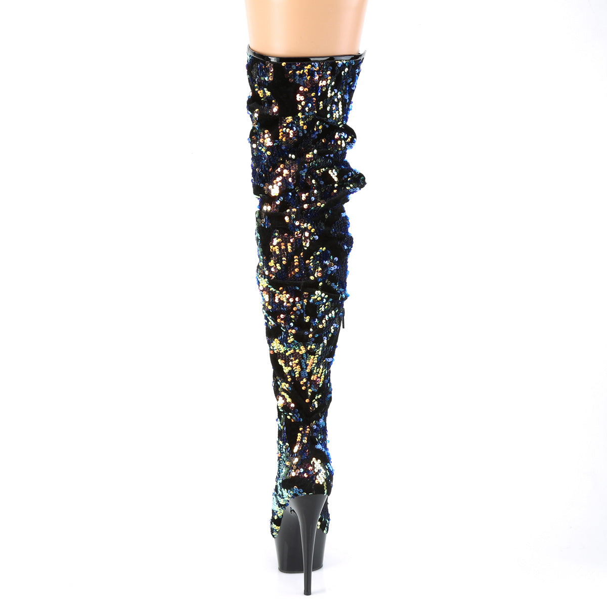 DELIGHT-3004 *6" Heel, 1 3/4" PF Slouch Thigh Boot, Side Zip