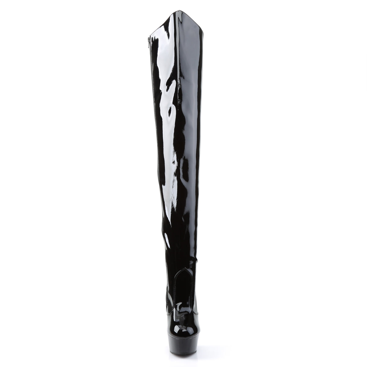 DELIGHT-3010 6" Heel PF Thigh Boot, Side Zip