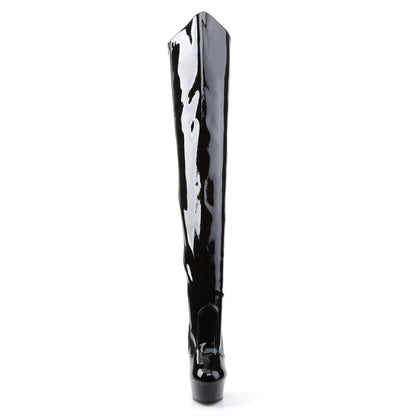 DELIGHT-3010 6" Heel PF Thigh Boot, Side Zip