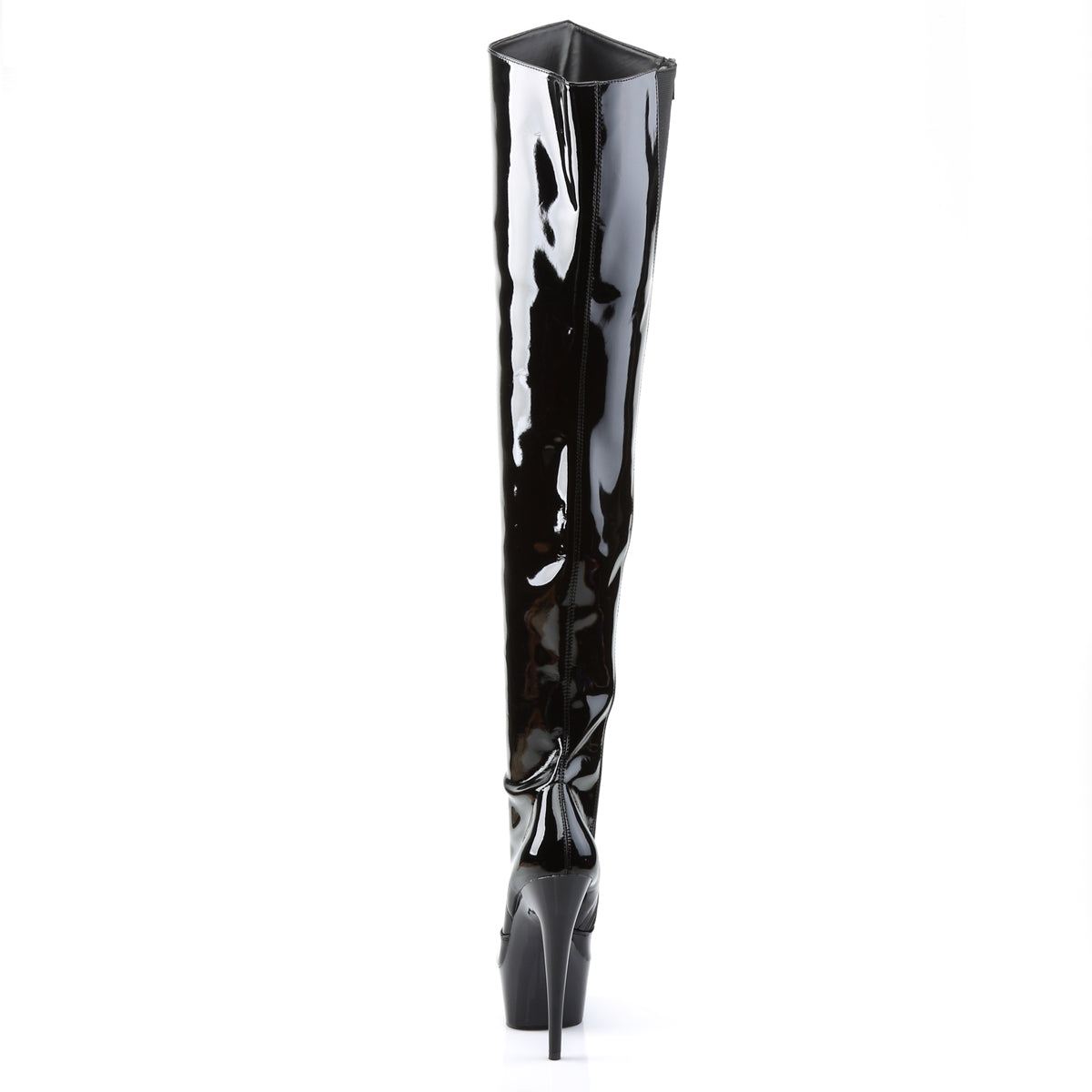 DELIGHT-3010 6" Heel PF Thigh Boot, Side Zip