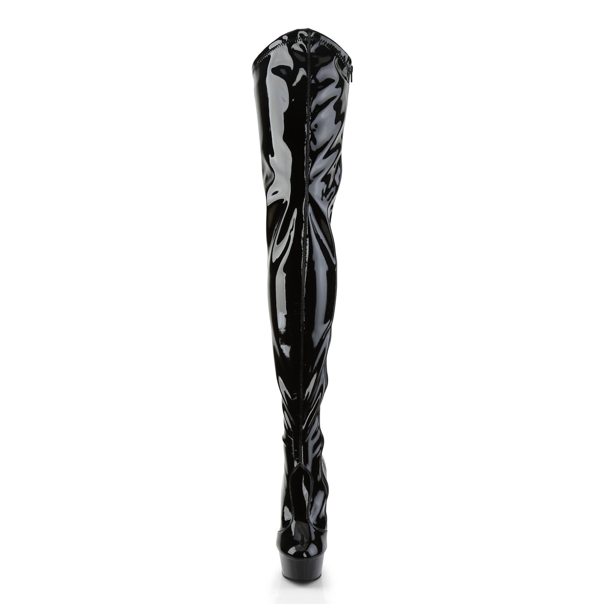 DELIGHT-4000 *6" Heel, 1 3/4" PF Stretch Crotch Boot, Size Zip