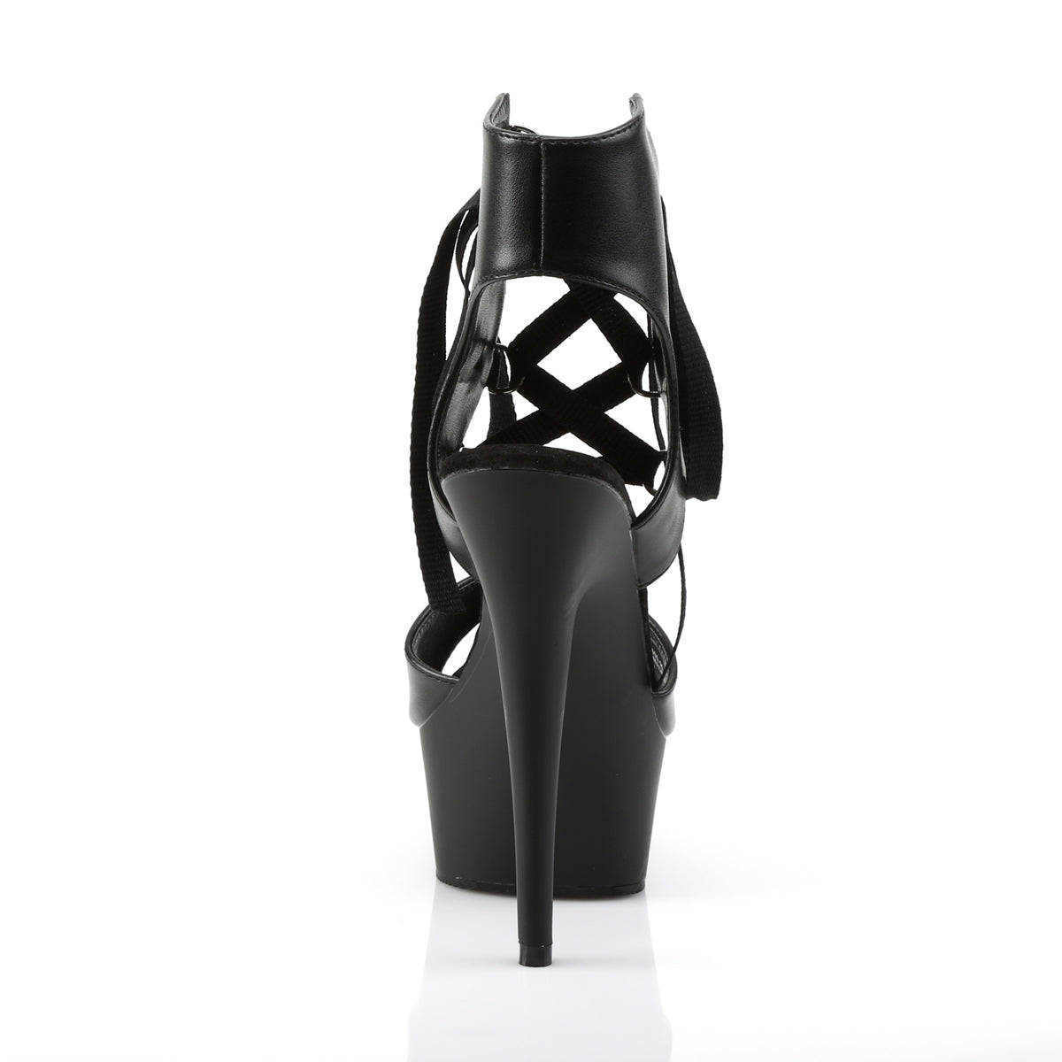 DELIGHT-600-14 6" Heel, 1 3/4" PF Front Lace-Up Ankle High Sandal