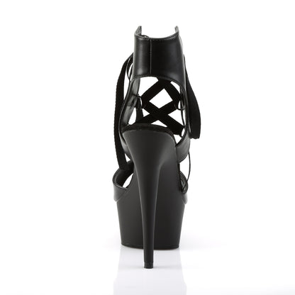 DELIGHT-600-14 6" Heel, 1 3/4" PF Front Lace-Up Ankle High Sandal