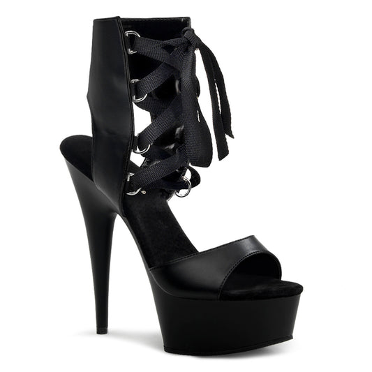 DELIGHT-600-14 6" Heel, 1 3/4" PF Front Lace-Up Ankle High Sandal