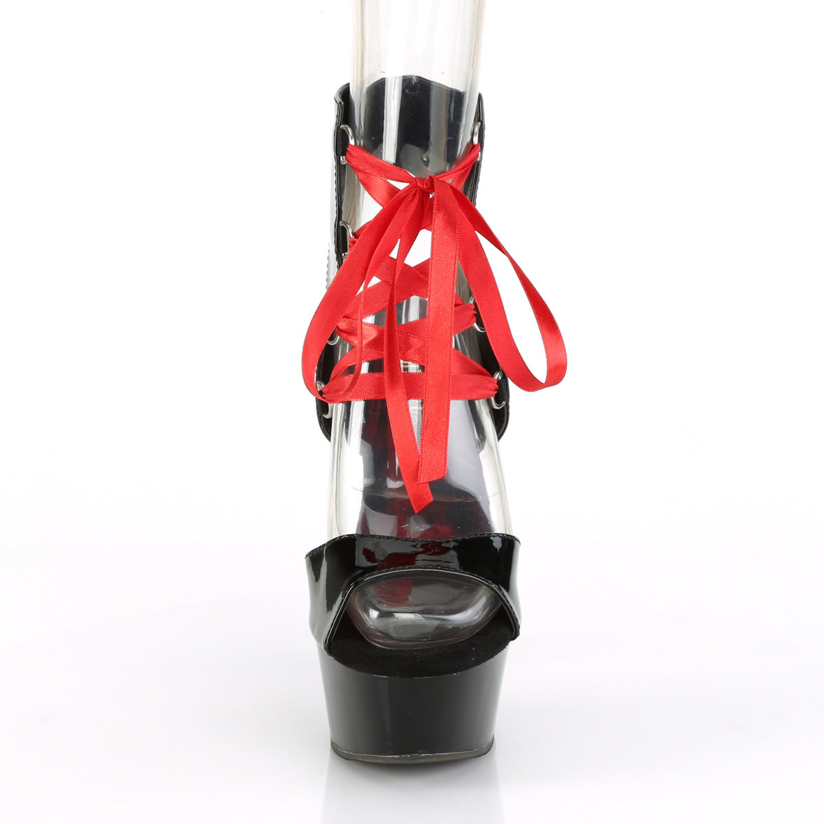 DELIGHT-600-14FH 6" Heel, 1 3/4" PF Front Lace-up Sandal w/ Corset Lacing