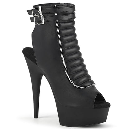 DELIGHT-600-18 *6" Heel, 1 3/4" PF Open Toe/Heel Ankle Boot, Side Zip