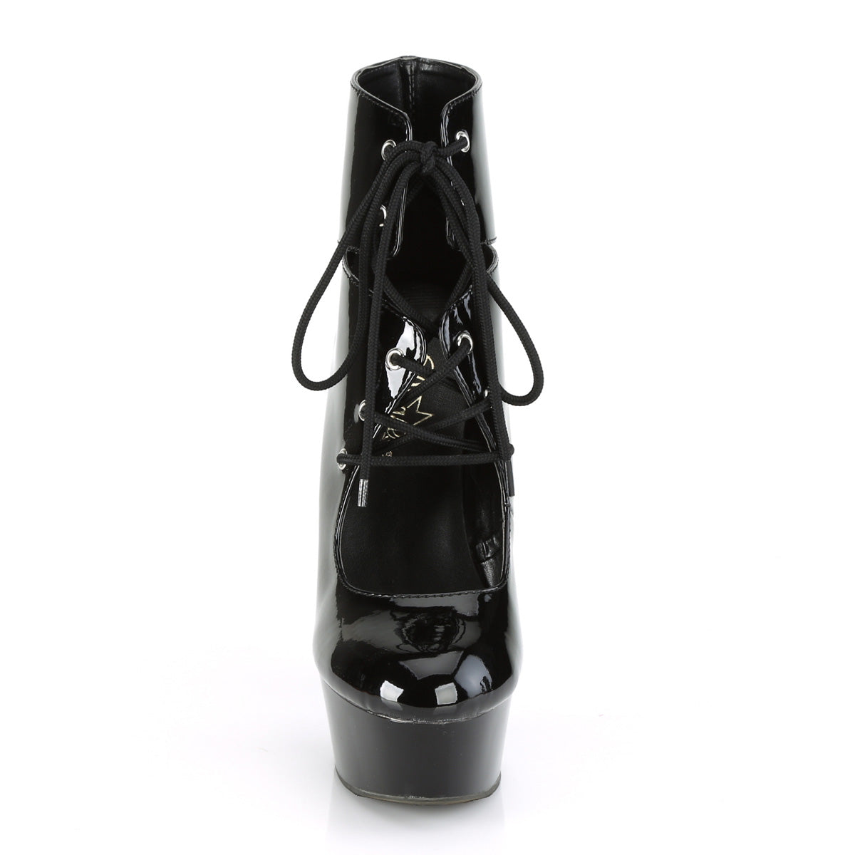 DELIGHT-600-22 6" Heel, 1 3/4" PF Lace-Up Front Ankle Bootie