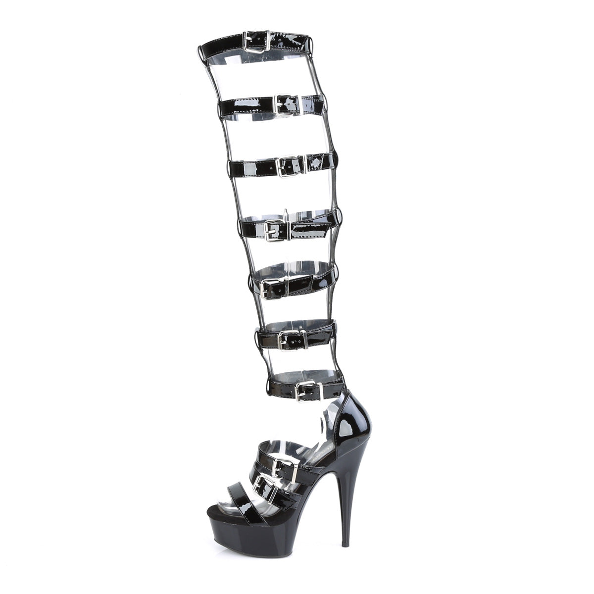 DELIGHT-600-46 *6" Heel, 1 3/4" PF Interchangeable Gladiator Sandal Boot