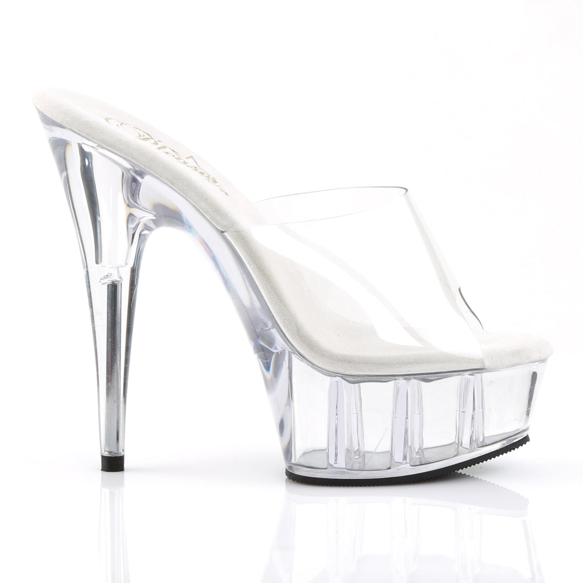 DELIGHT-601 6" Heel, 1 3/4" Platform Peep Toe Slide