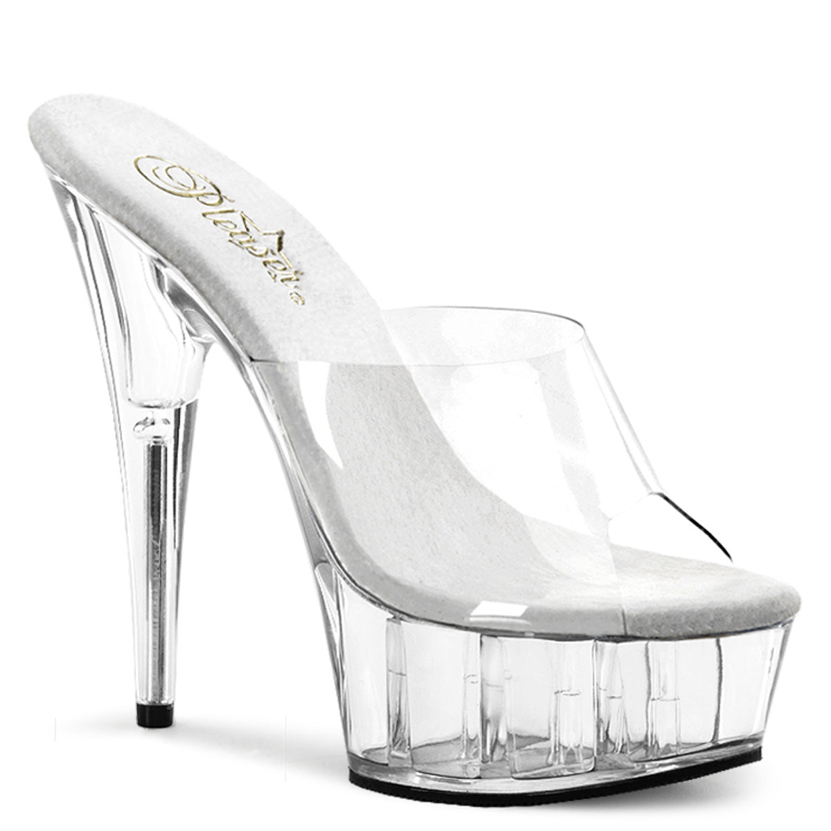 DELIGHT-601 6" Heel, 1 3/4" Platform Peep Toe Slide