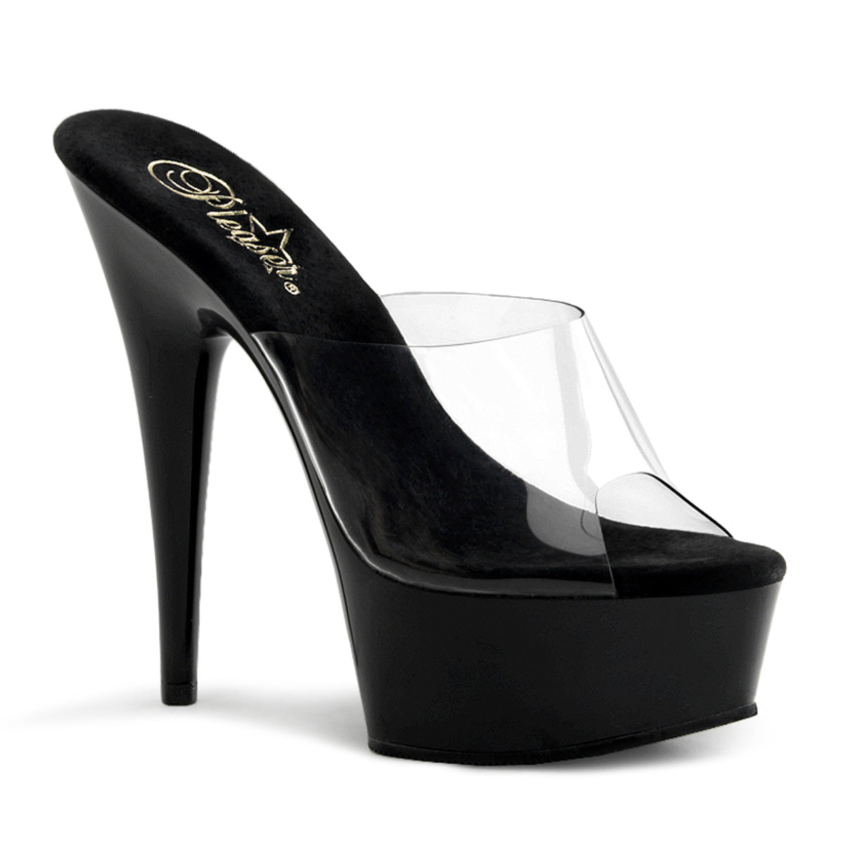 DELIGHT-601 6" Heel, 1 3/4" Platform Peep Toe Slide