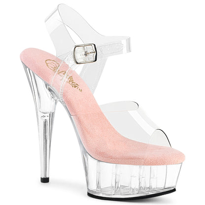 DELIGHT-608 6" Heel, 1 3/4" PF Ankle Strap Sandal