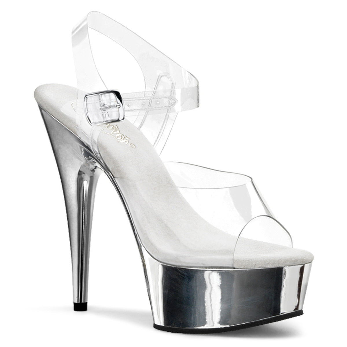 DELIGHT-608 6" Heel, 1 3/4" PF Ankle Strap Sandal