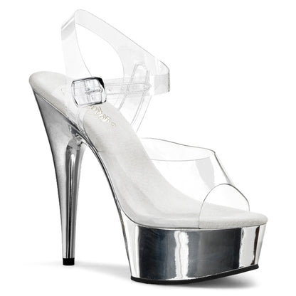 DELIGHT-608 6" Heel, 1 3/4" PF Ankle Strap Sandal