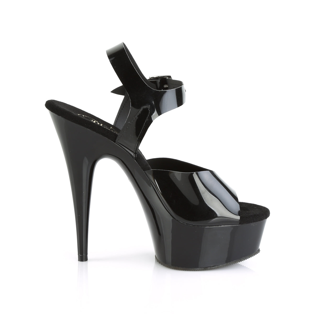 DELIGHT-608N 6" Heel, 1 3/4" PF Ankle Strap Sandal