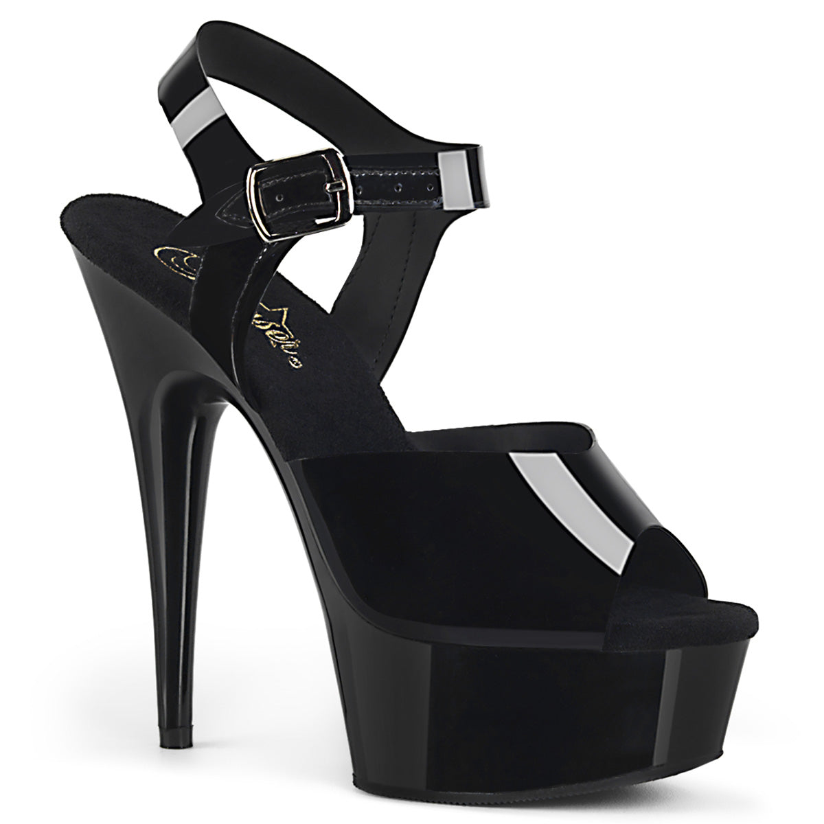 DELIGHT-608N 6" Heel, 1 3/4" PF Ankle Strap Sandal