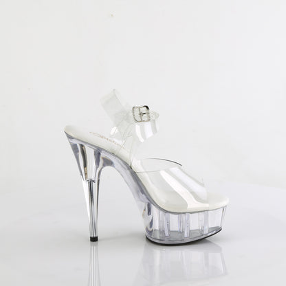 DELIGHT-608VL 6" Heel, 1 3/4" PF Smooth Insole Ankle Strap Sandal