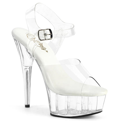 DELIGHT-608VL 6" Heel, 1 3/4" PF Smooth Insole Ankle Strap Sandal