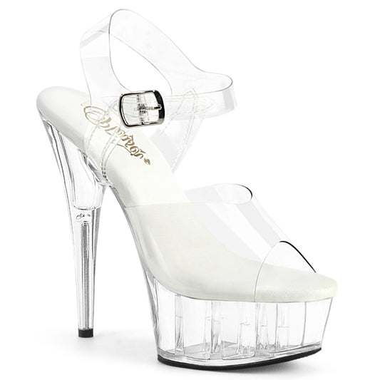 DELIGHT-608VL 6" Heel, 1 3/4" PF Smooth Insole Ankle Strap Sandal
