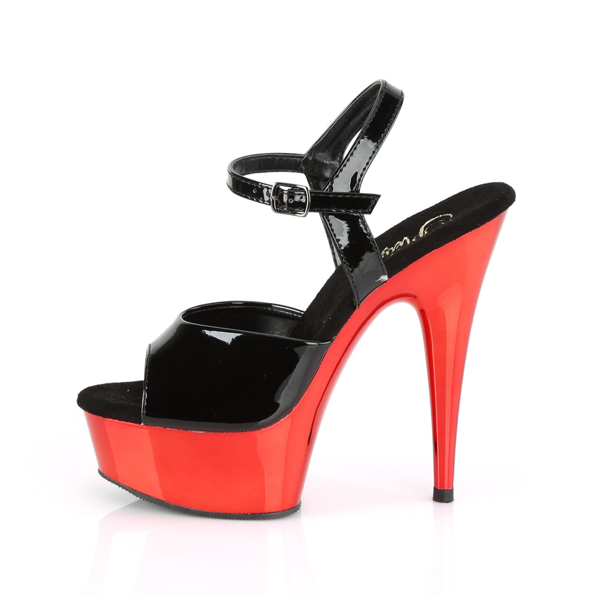 DELIGHT-609 6" Heel, 1 3/4" PF Ankle Strap Sandal