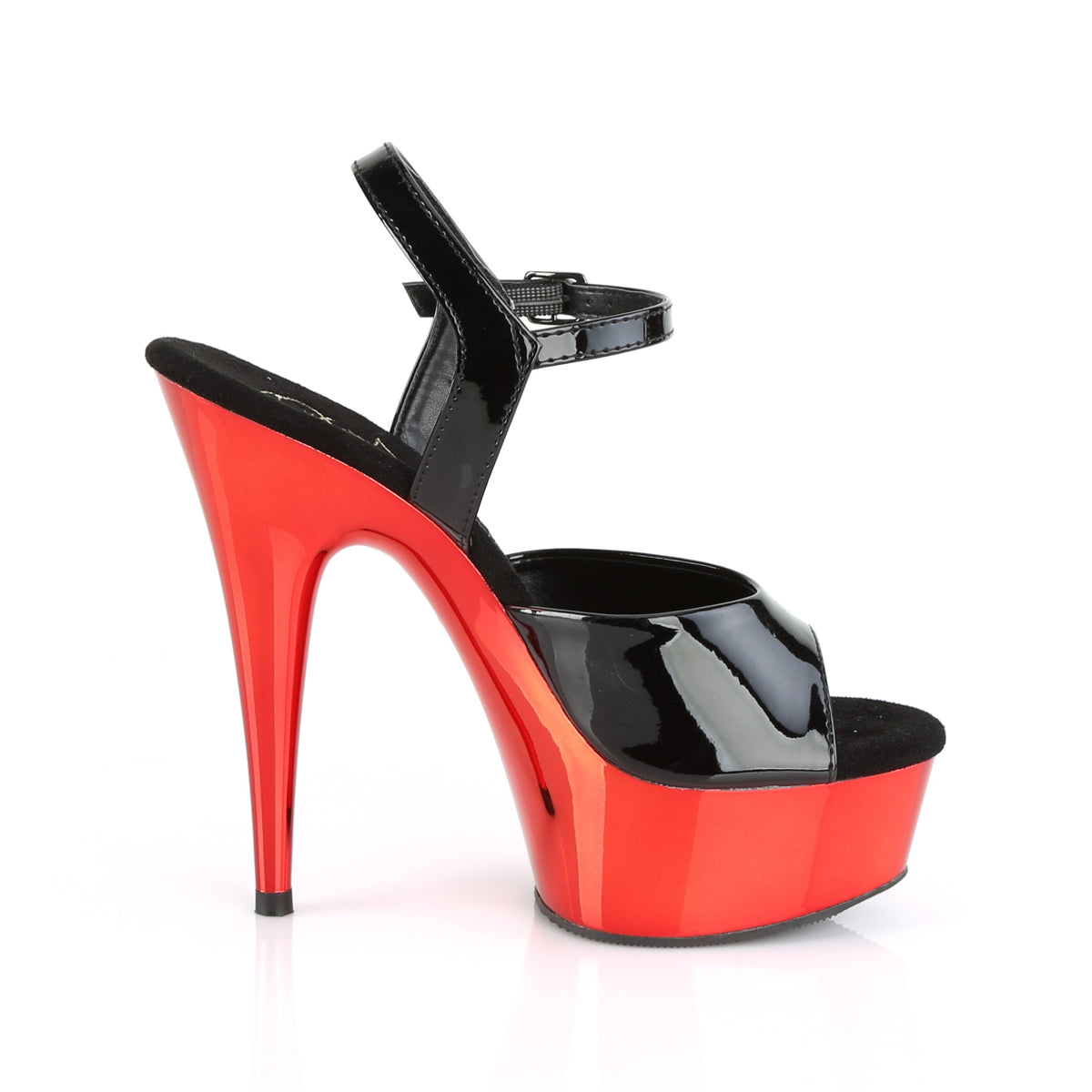 DELIGHT-609 6" Heel, 1 3/4" PF Ankle Strap Sandal