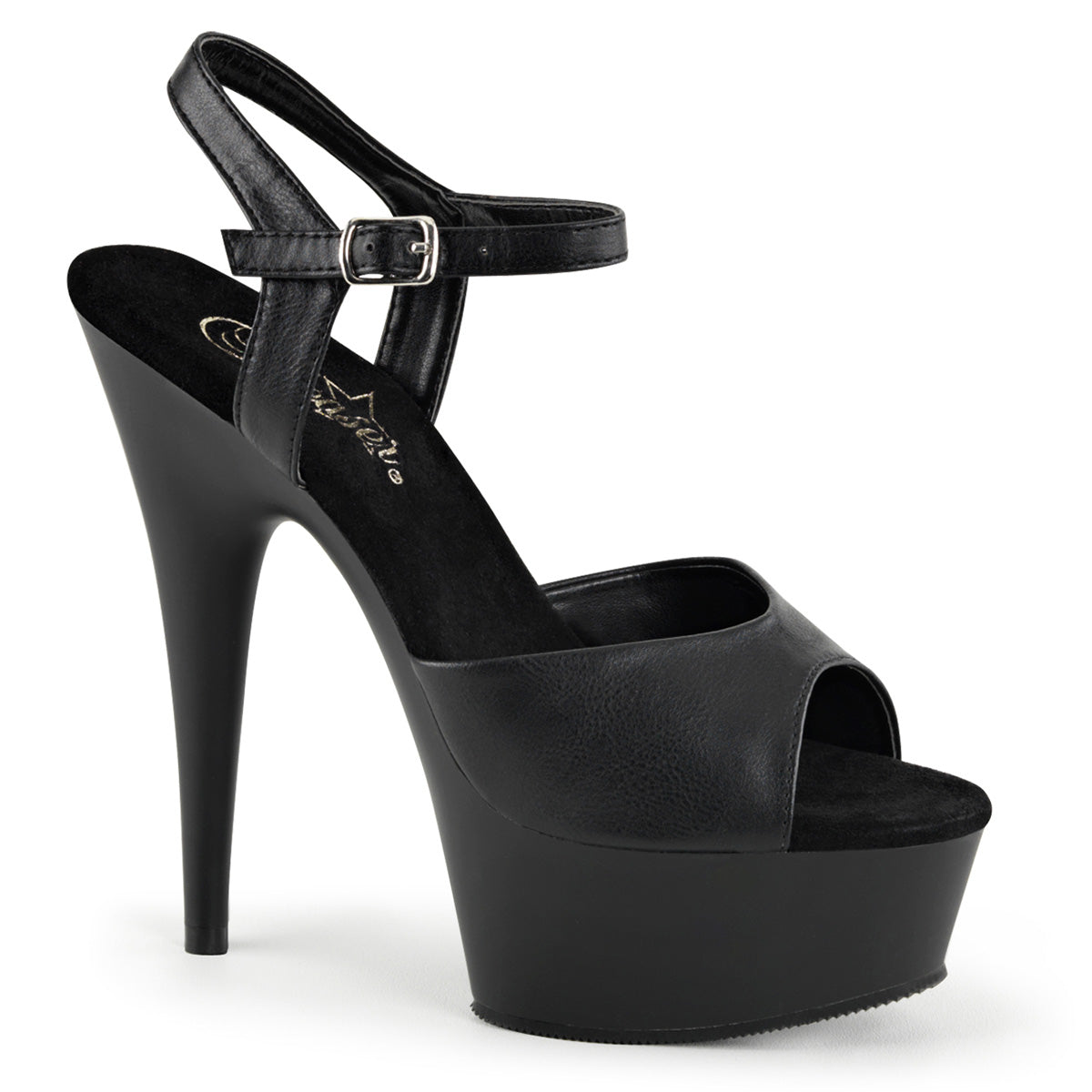 DELIGHT-609 6" Heel, 1 3/4" PF Ankle Strap Sandal