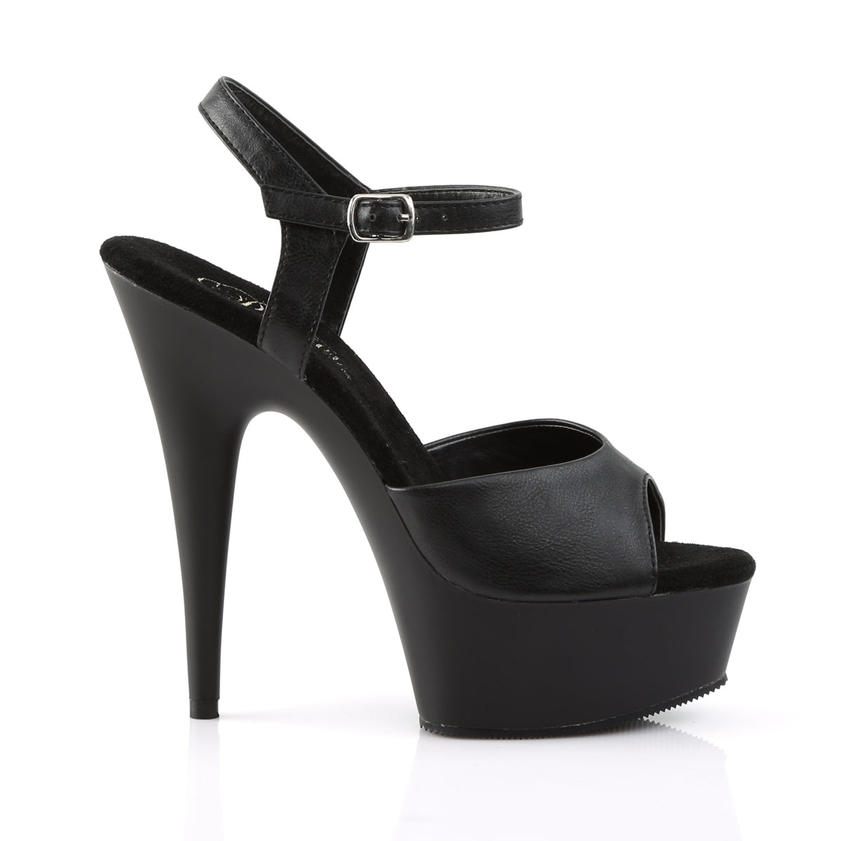 DELIGHT-609 6" Heel, 1 3/4" PF Ankle Strap Sandal