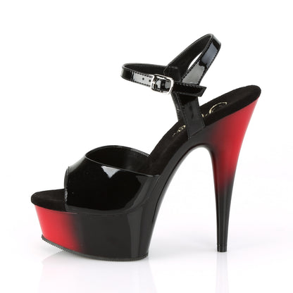 DELIGHT-609BR 6" Heel, 1 3/4" PF Two Tone Ankle Strap Sandal