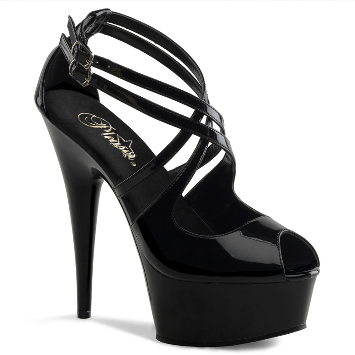 DELIGHT-612 *6" Heel, 1 3/4" PF Ankle Strap Sandal