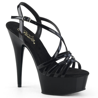 DELIGHT-613 6" Heel, 1 3/4" PF Criss-Cross Strap Sandal