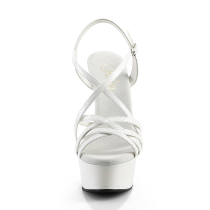 DELIGHT-613 6" Heel, 1 3/4" PF Criss-Cross Strap Sandal