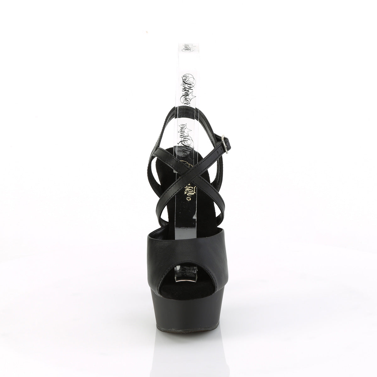 DELIGHT-624-1 *6" Heel, 1 3/4" PF Criss Cross Ankle Strap Sandal