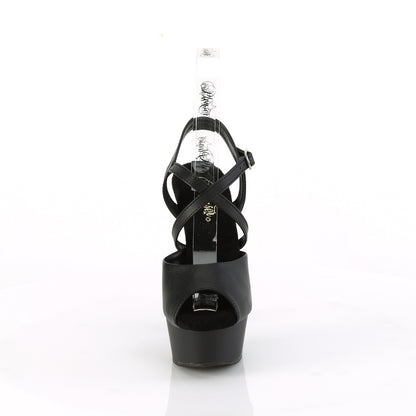 DELIGHT-624-1 *6" Heel, 1 3/4" PF Criss Cross Ankle Strap Sandal