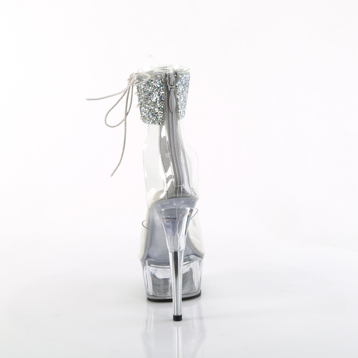 DELIGHT-624RS-02 *6" Heel, 1 3/4" PF RS Ankle Cuff Sandal, Back Zip