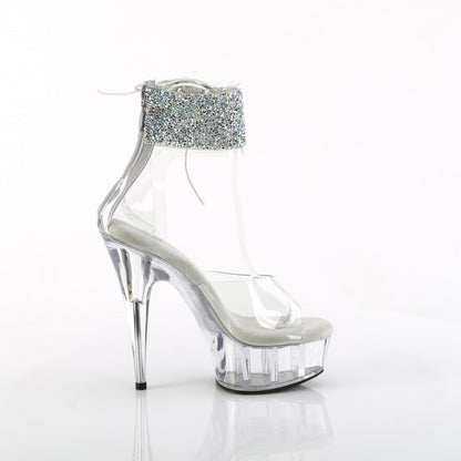 DELIGHT-624RS-02 *6" Heel, 1 3/4" PF RS Ankle Cuff Sandal, Back Zip