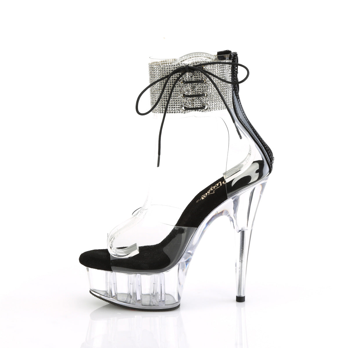 DELIGHT-624RS *6" Heel, 1 3/4" PF RS Ankle Cuff Sandal, Back Zip