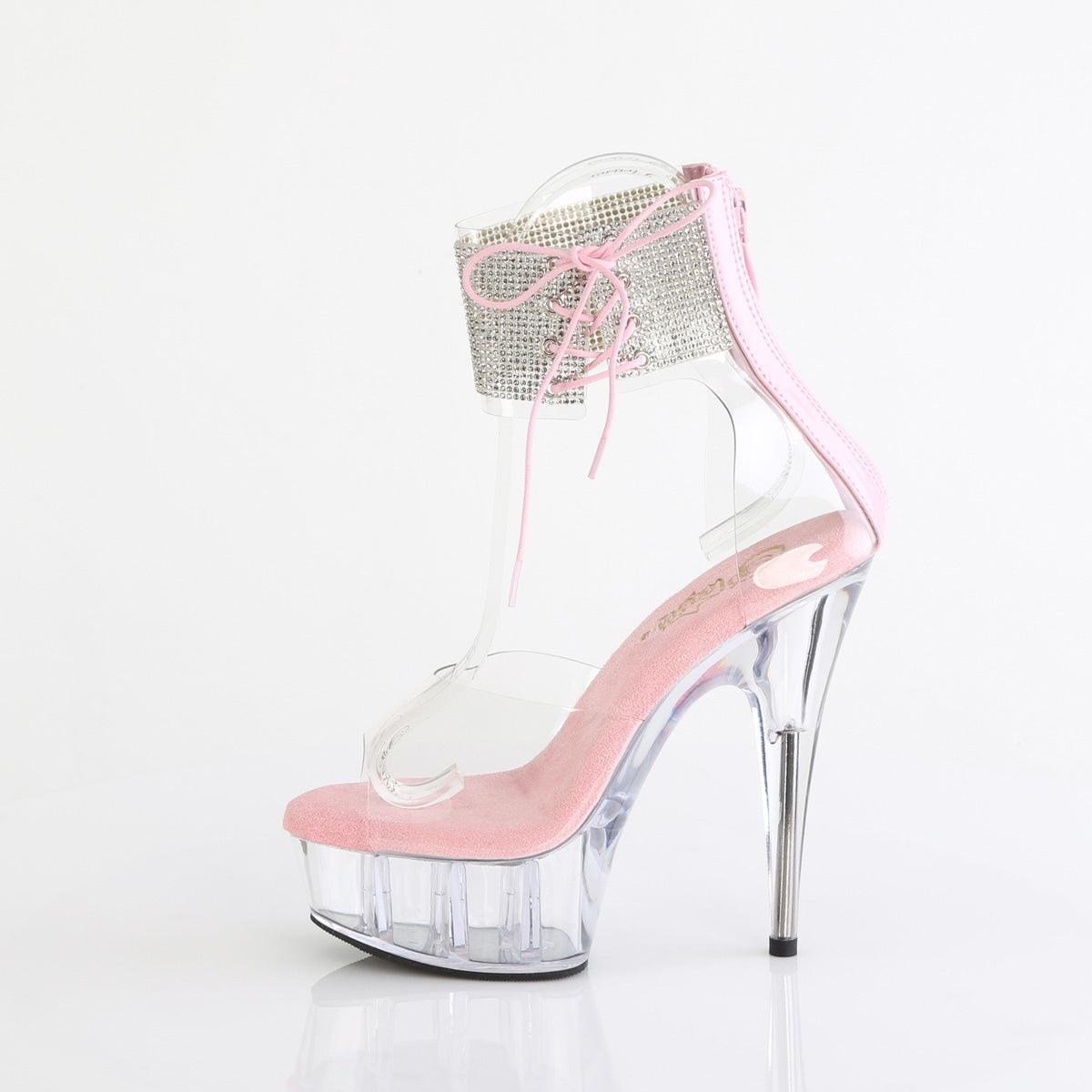 DELIGHT-624RS *6" Heel, 1 3/4" PF RS Ankle Cuff Sandal, Back Zip