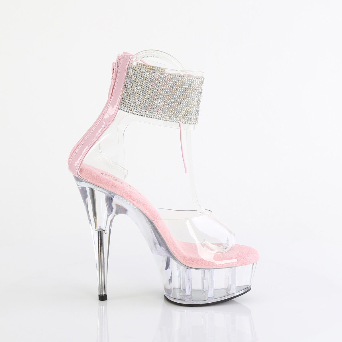 DELIGHT-624RS *6" Heel, 1 3/4" PF RS Ankle Cuff Sandal, Back Zip