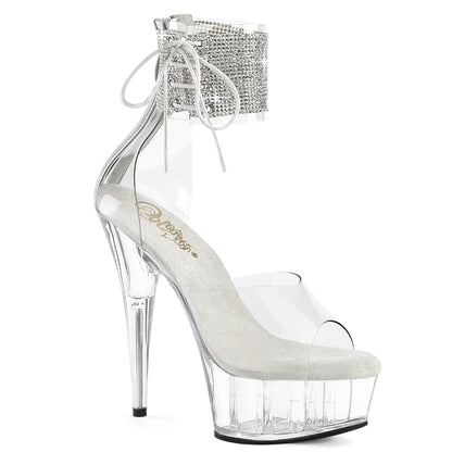 DELIGHT-624RS *6" Heel, 1 3/4" PF RS Ankle Cuff Sandal, Back Zip
