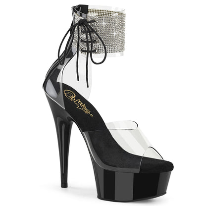 DELIGHT-624RS *6" Heel, 1 3/4" PF RS Ankle Cuff Sandal, Back Zip