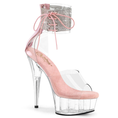 DELIGHT-624RS *6" Heel, 1 3/4" PF RS Ankle Cuff Sandal, Back Zip