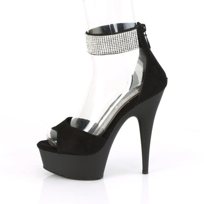 DELIGHT-625 6" Heel, 1 3/4" PF d'Orsay Sandal w/ RS, Back Zip