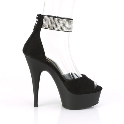 DELIGHT-625 6" Heel, 1 3/4" PF d'Orsay Sandal w/ RS, Back Zip