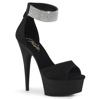 DELIGHT-625 6" Heel, 1 3/4" PF d'Orsay Sandal w/ RS, Back Zip